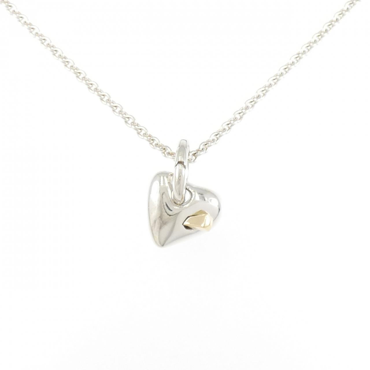 Hermes 925 Silver 750YG Necklace