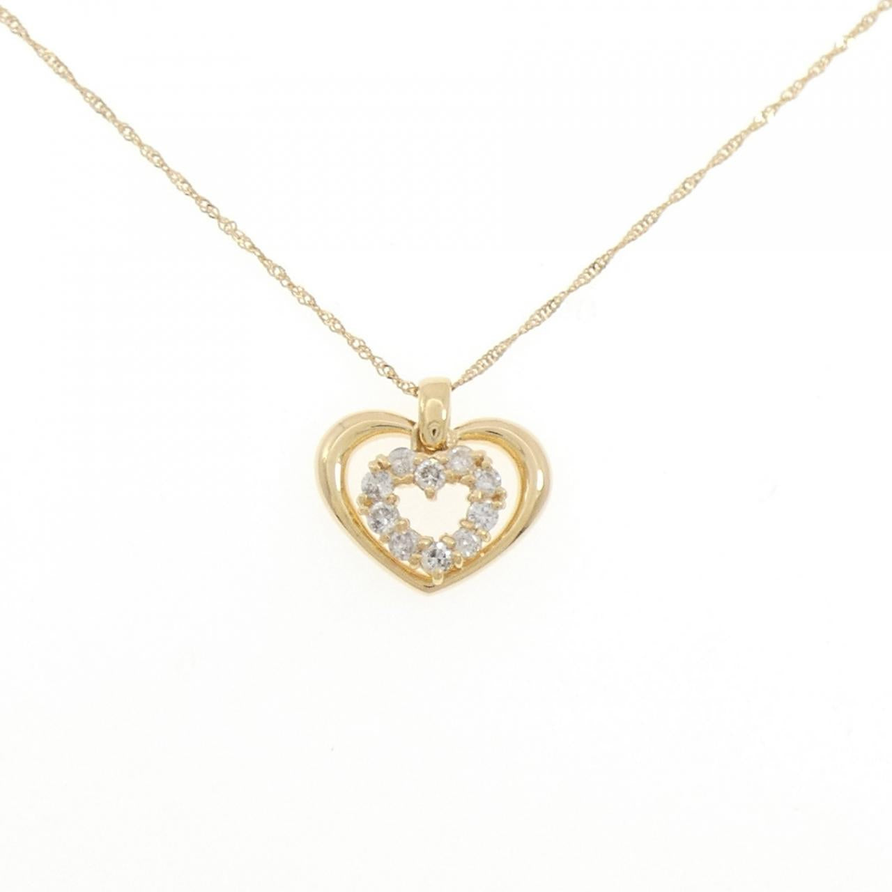 Au750 Heart Diamond Necklace
