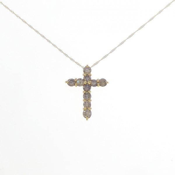 Au750 Cross Diamond Necklace