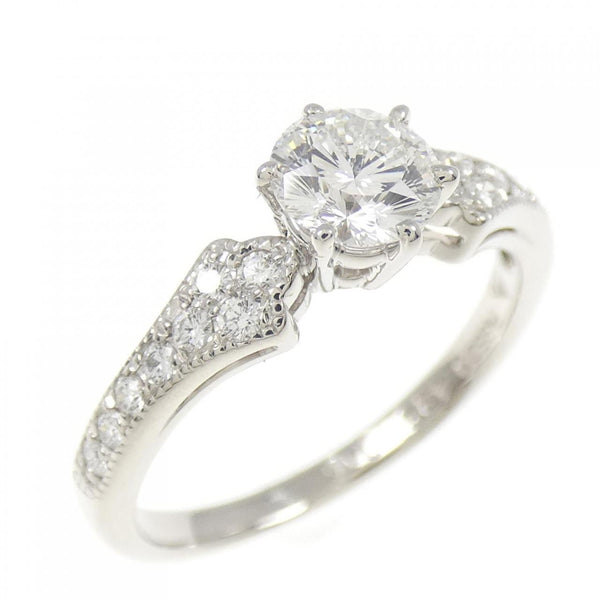 Pt950 Diamond Ruby Ring