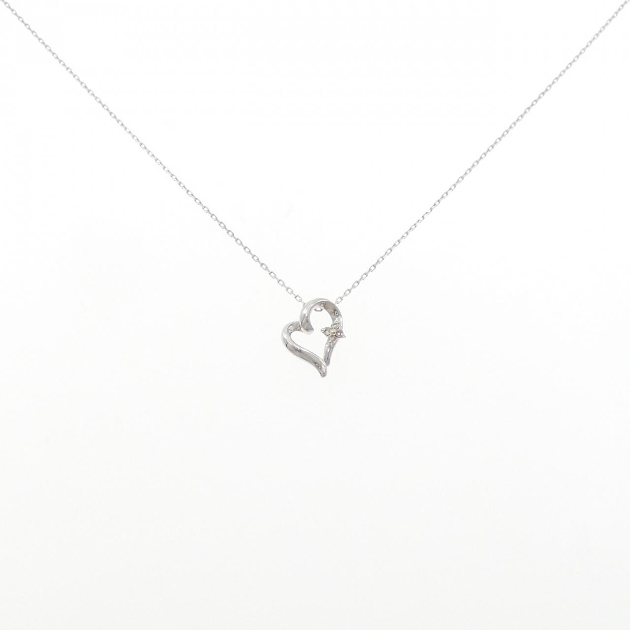 K10WG Heart Diamond Necklace