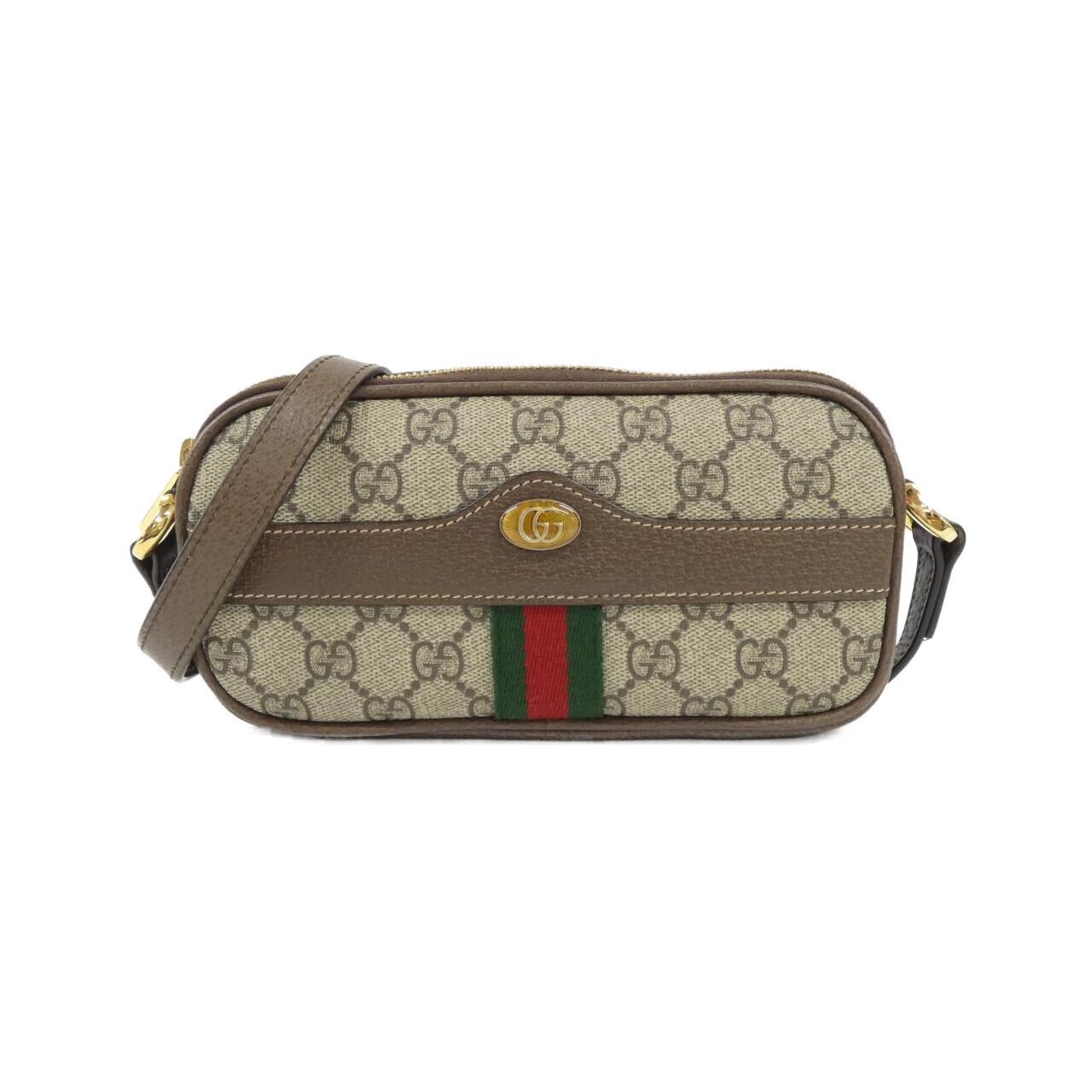 Gucci Ophidia GG Supreme Canvas Leather Shoulder Bag