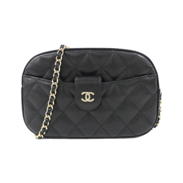 Chanel Timeless Classic Caviar Skin Chain Clutch