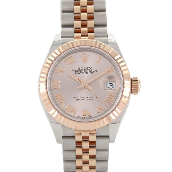 Rolex Datejust Stainless Steel Pink Gold Watch
