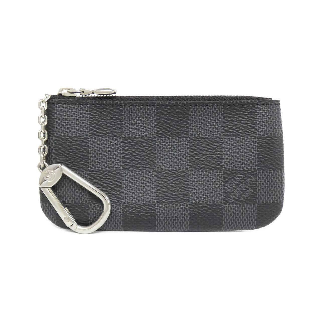 Louis Vuitton Pochette Clé Damier Graphite Card Key Case Coin Case