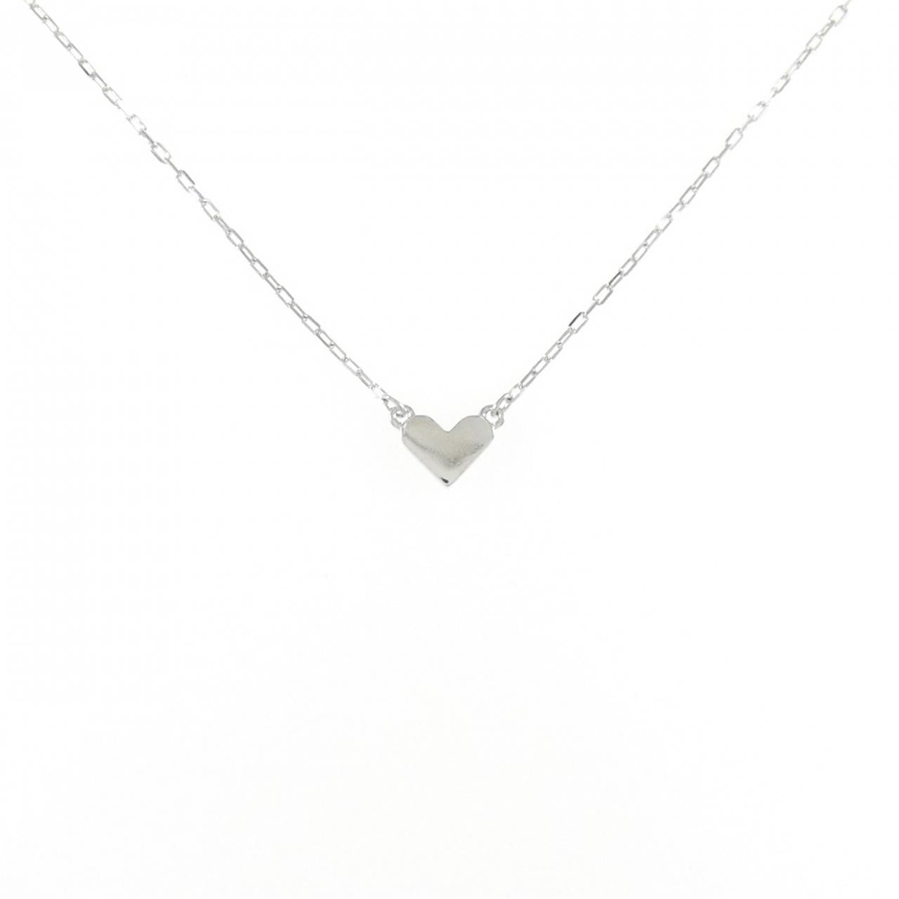 K10 White Gold Heart Necklace