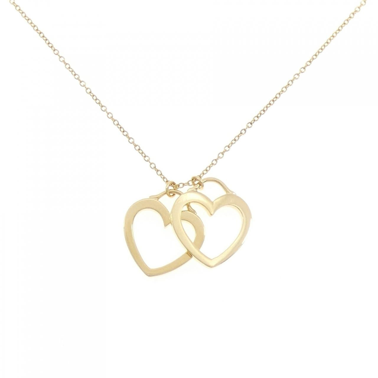 Tiffany Sentimental Double Heart Au750 Necklace