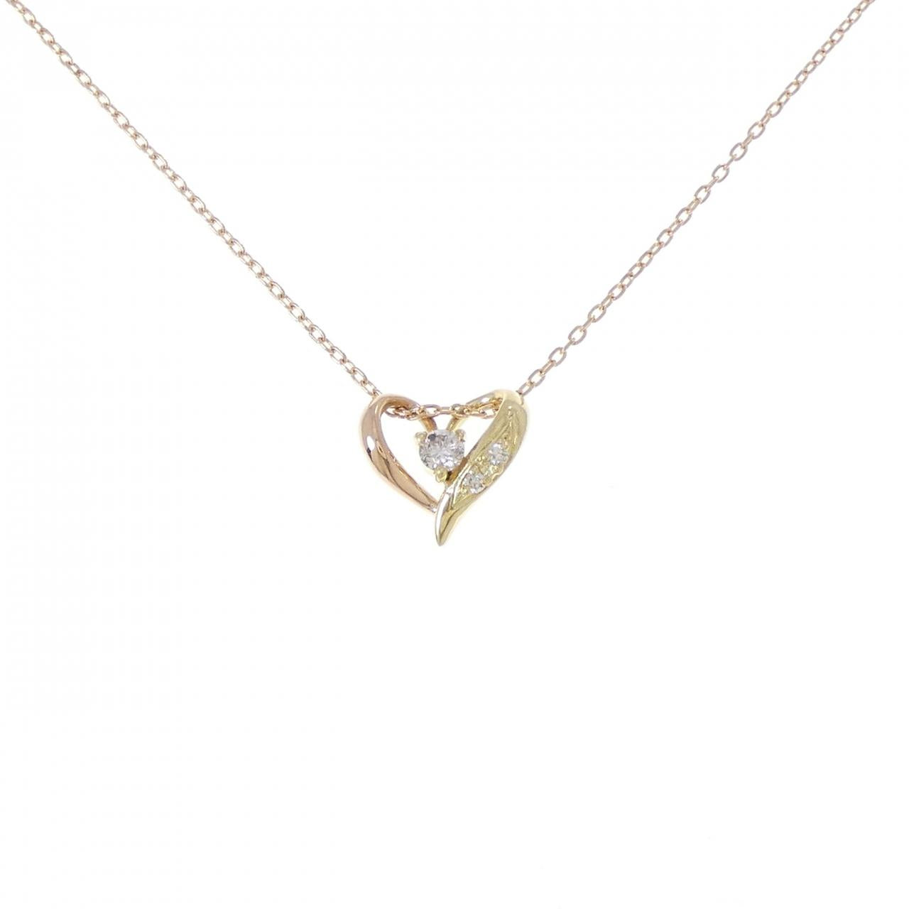 Au750 Heart Diamond Necklace