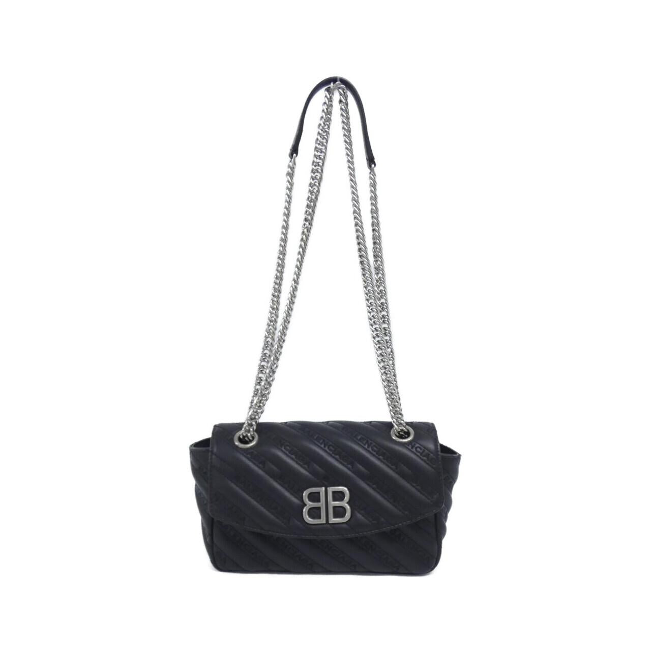 Balenciaga BB Round Leather Shoulder Bag