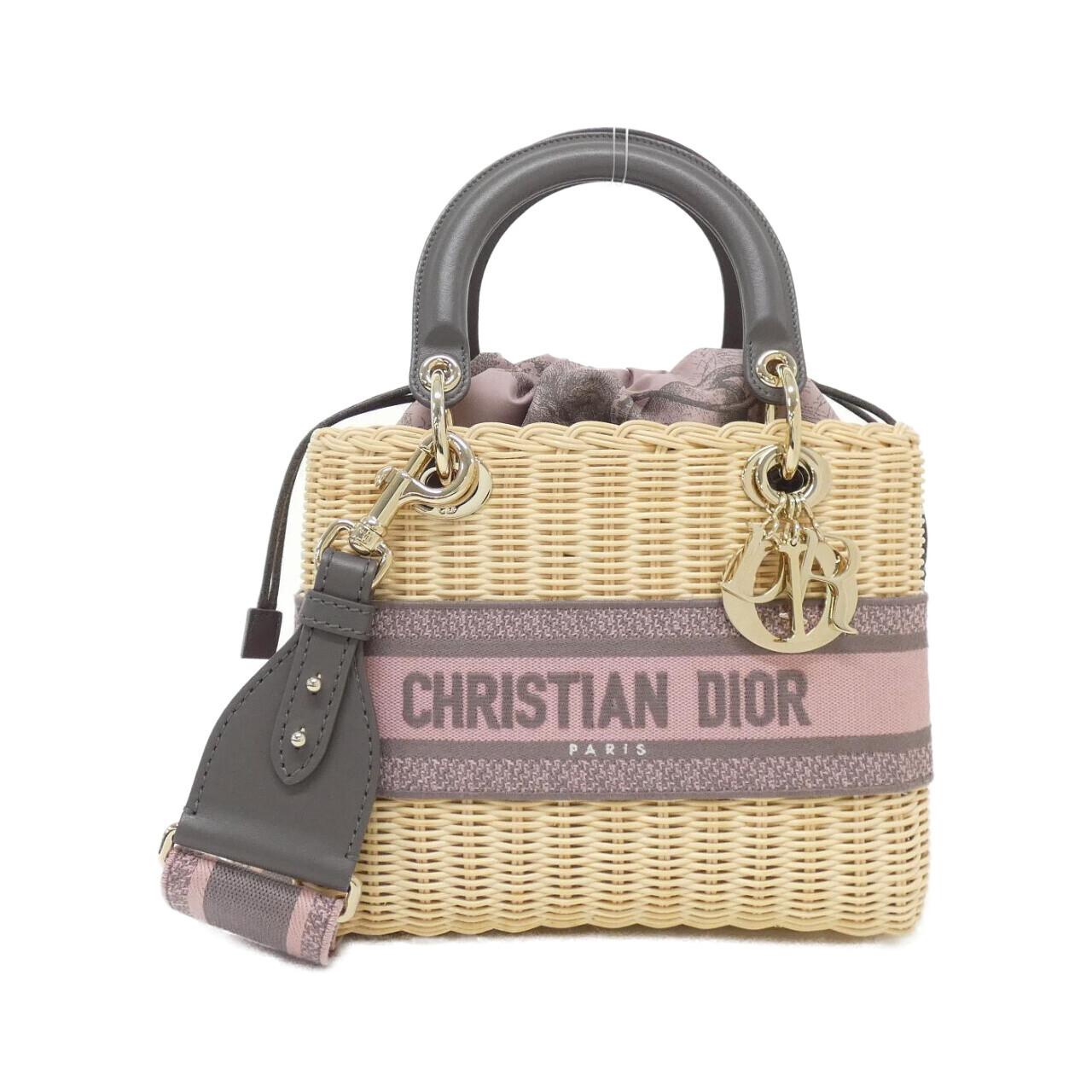 Christian Dior Toile de Jouy Sauvage Wicker Canvas Bag