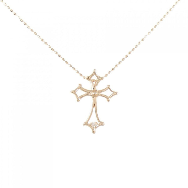 K10 Pink Gold Diamond Necklace