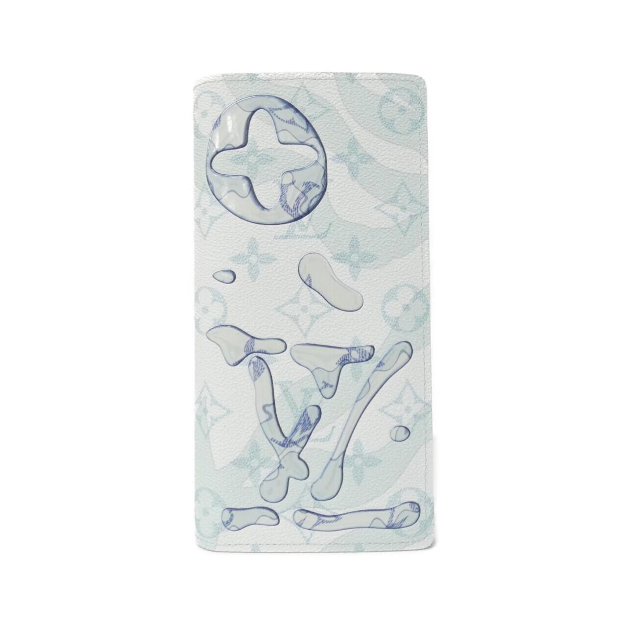 Louis Vuitton Monogram Aqua Garden Portefeuille Brazza Long Wallet