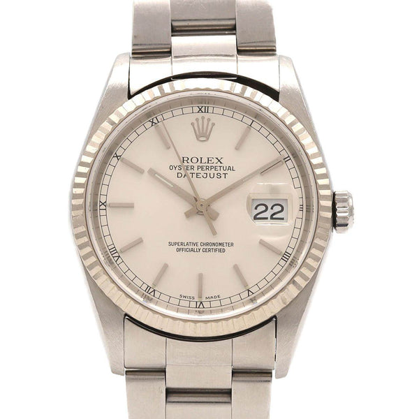 Rolex Datejust Stainless Steel White Gold Automatic