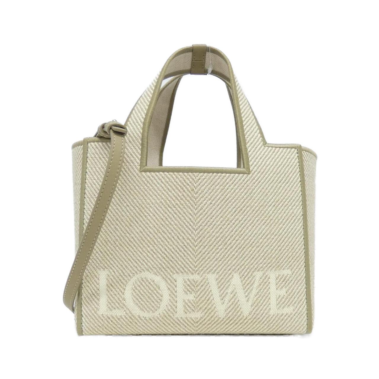 Loewe Font Tote Small Jacquard Canvas Tote Bag
