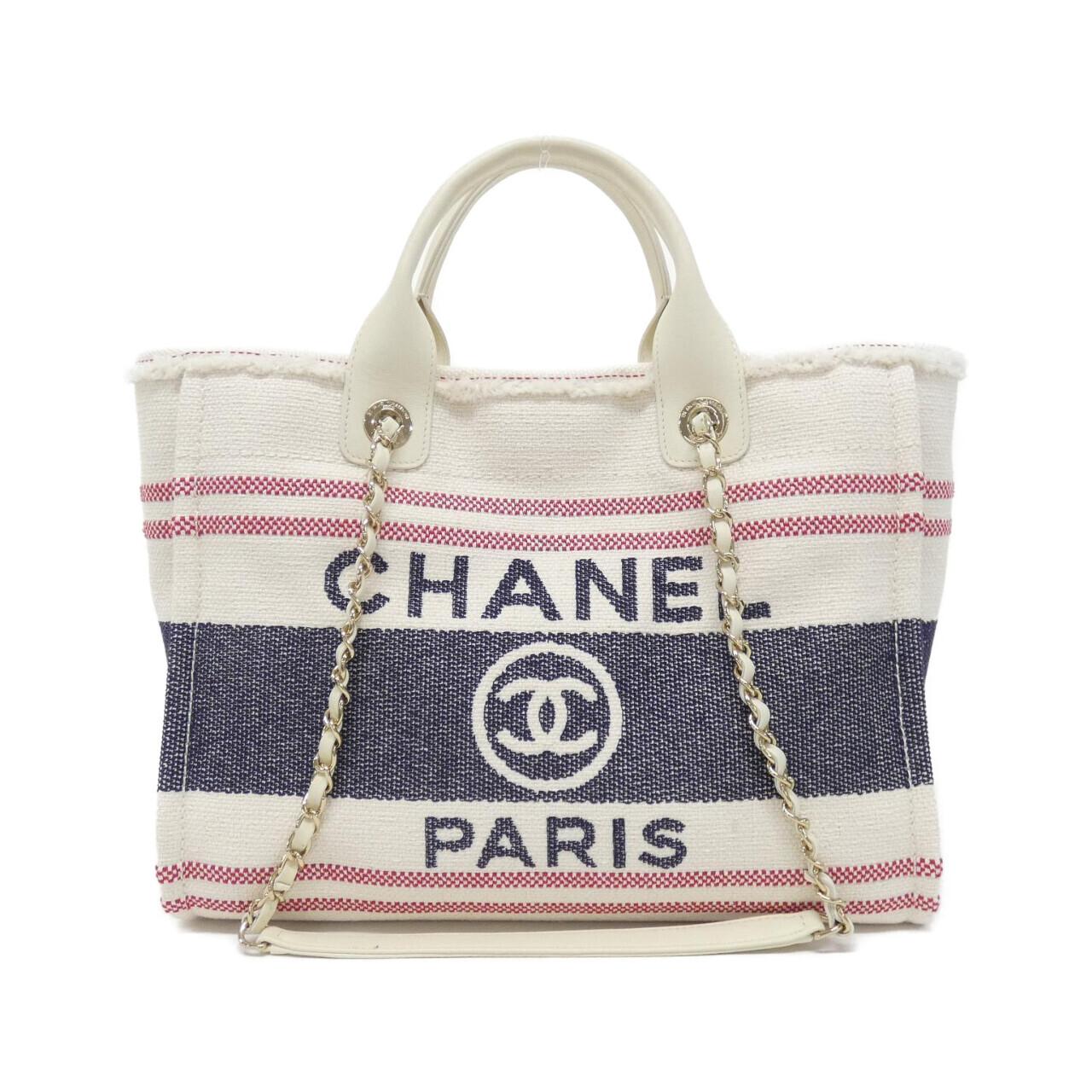 Chanel Deauville Cotton Canvas Bag