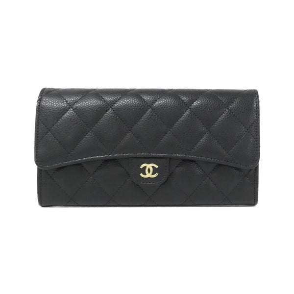 Chanel Timeless Classic Caviar Skin Long Wallet