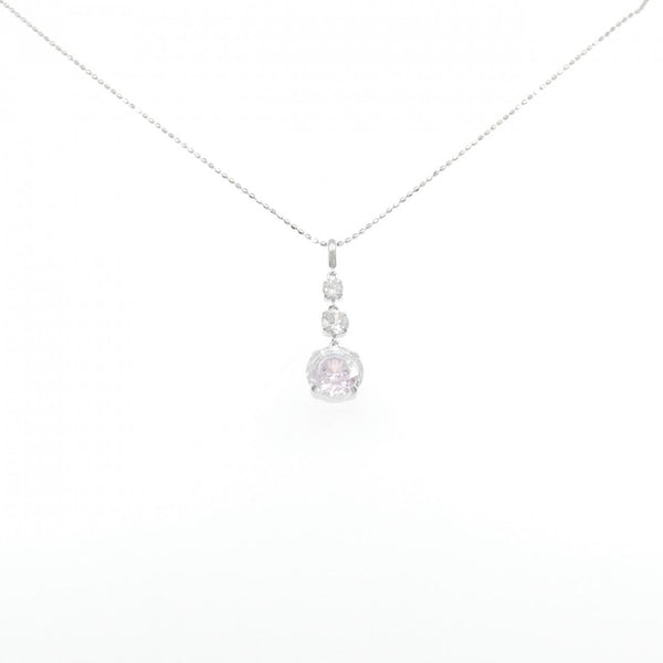 K10 White Gold Cubic Zirconia Necklace
