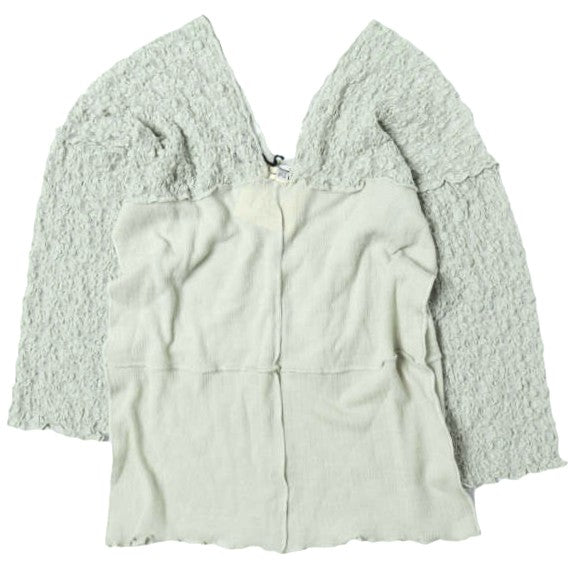 Baserange NEHRU LONG SLEEVE TEE Organic Cotton Lace Fine Wool Top