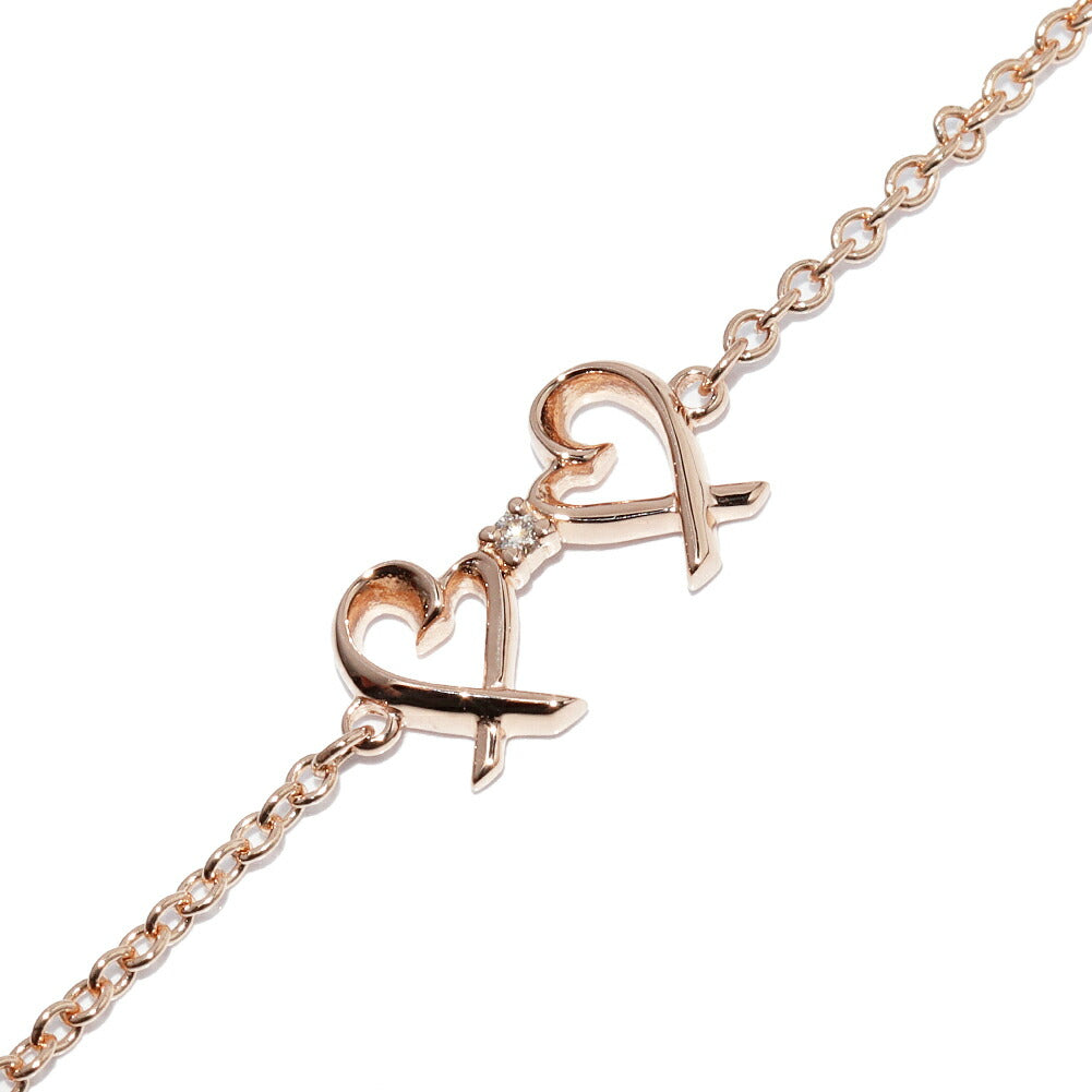 Tiffany & Co Paloma Picasso Double Loving Heart Au750 Diamond Bracelet