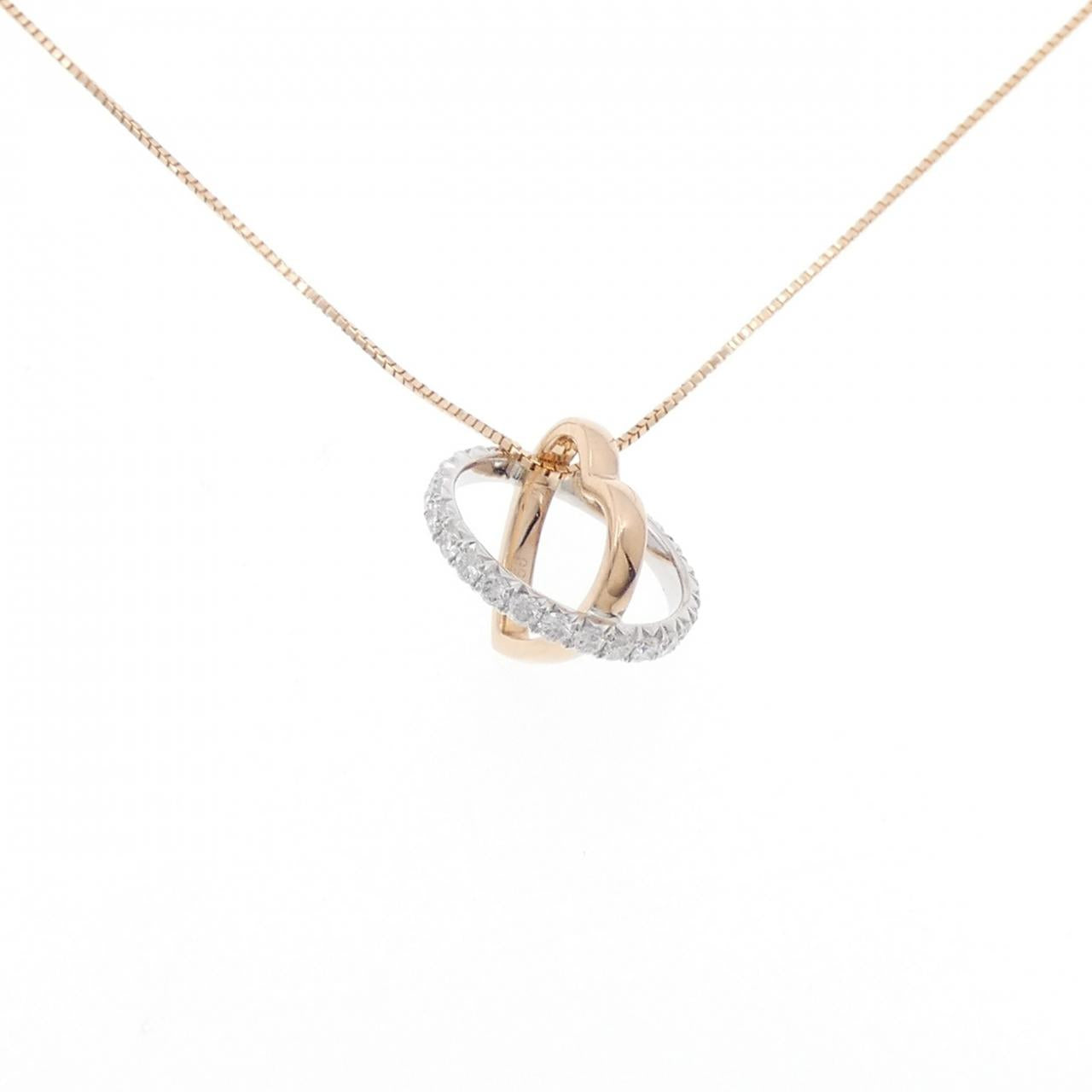 Au750 Heart Diamond Necklace