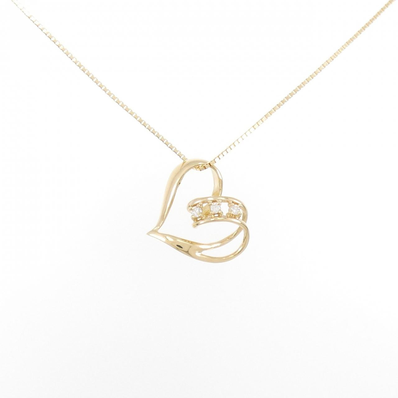 Au750 Heart Diamond Necklace