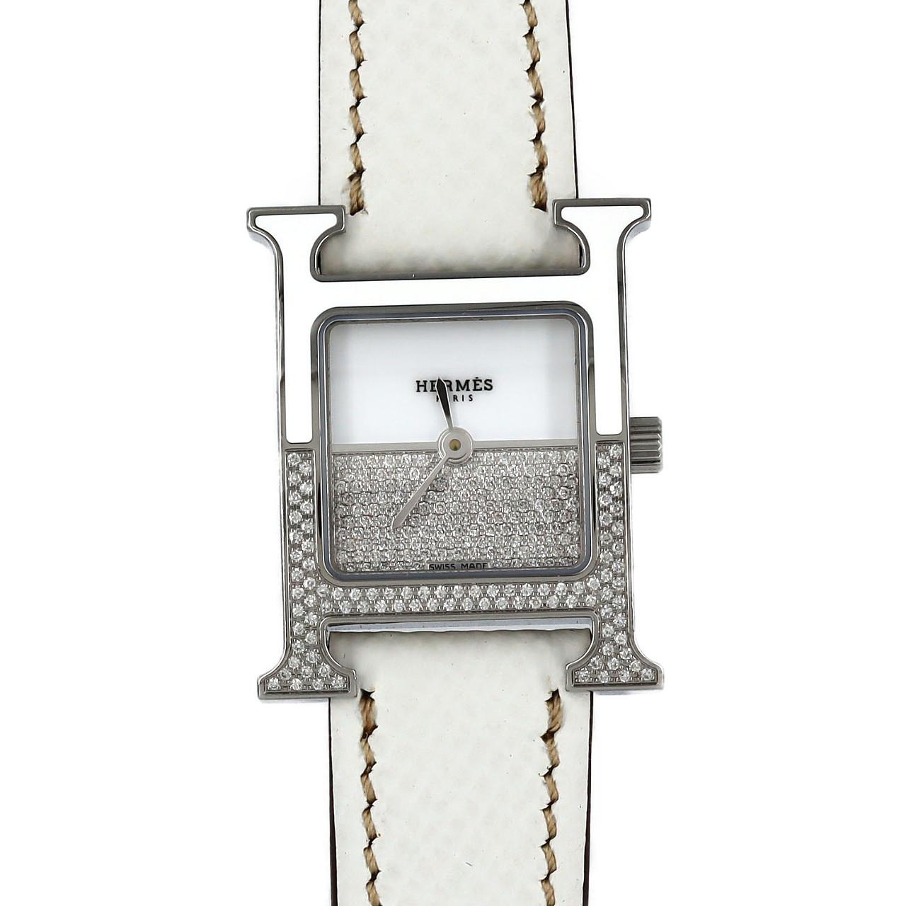 Hermes H Watch Double Tour Stainless Steel Quartz