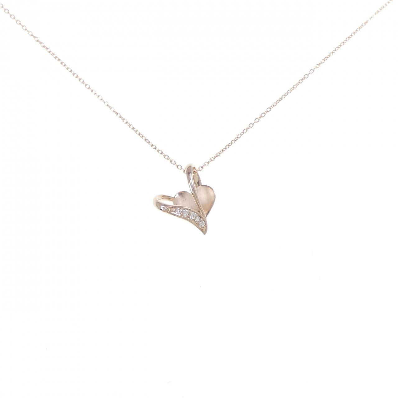 K10PG Diamond Heart Necklace