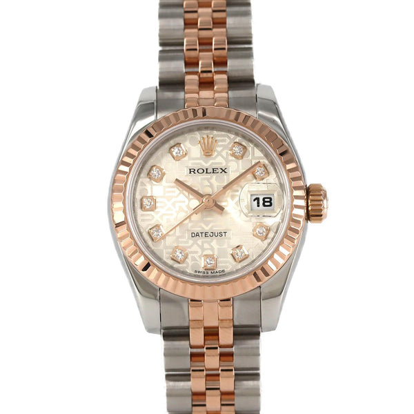 Rolex Datejust Stainless Steel Pink Gold Watch