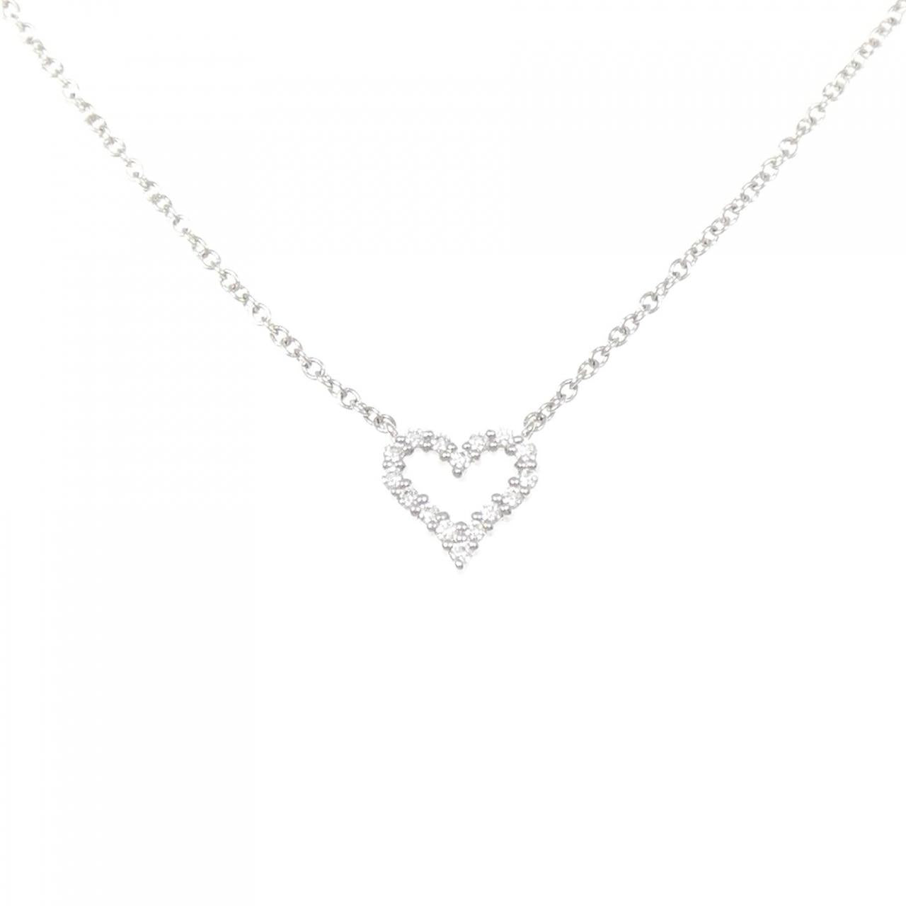 Tiffany Heart Extra Mini Platinum950 Diamond Necklace