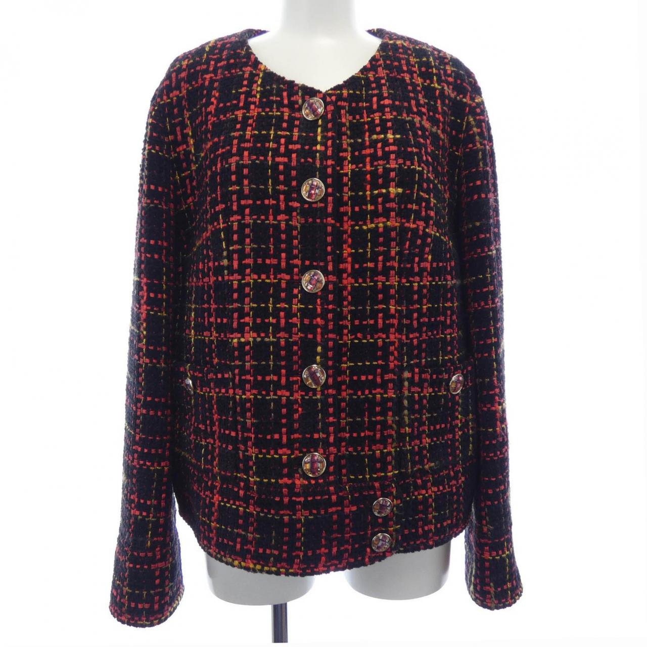 Chanel Cashmere Blend Collarless Jacket