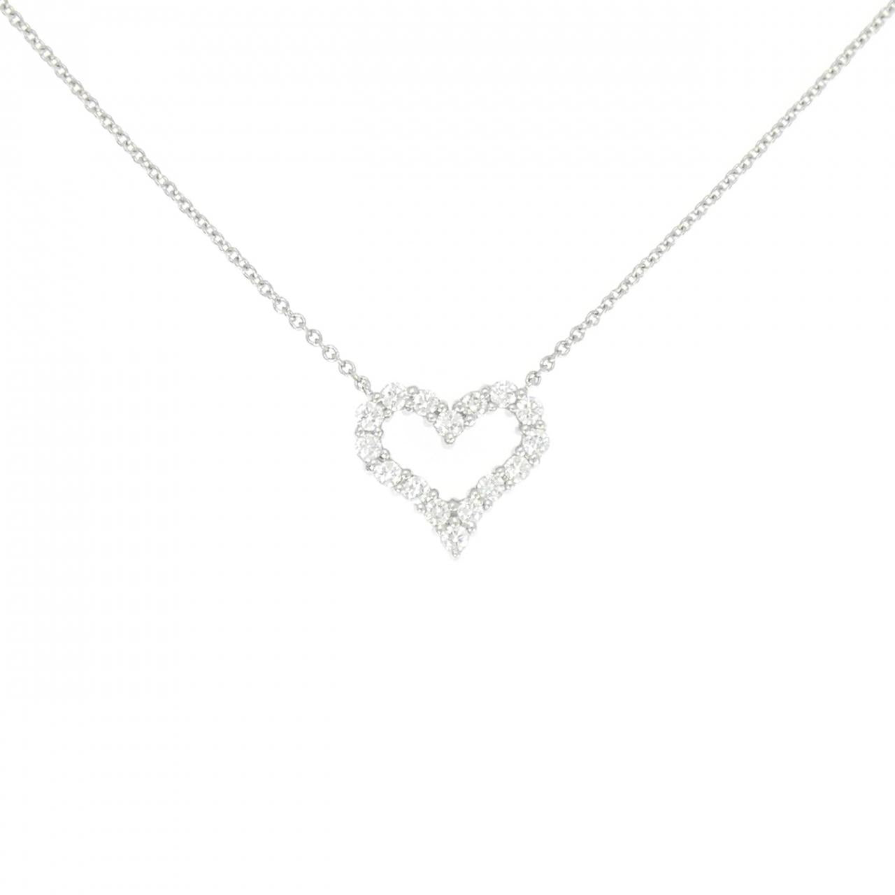Tiffany Sentimental Heart Mini Platinum Diamond Necklace
