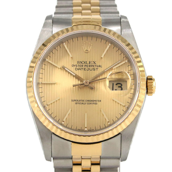 Rolex Datejust Stainless Steel Yellow Gold Automatic