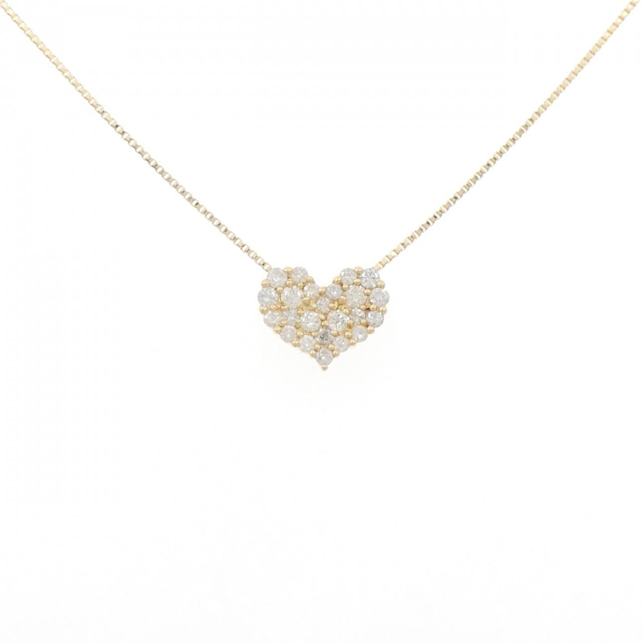 Au750 Heart Diamond Necklace