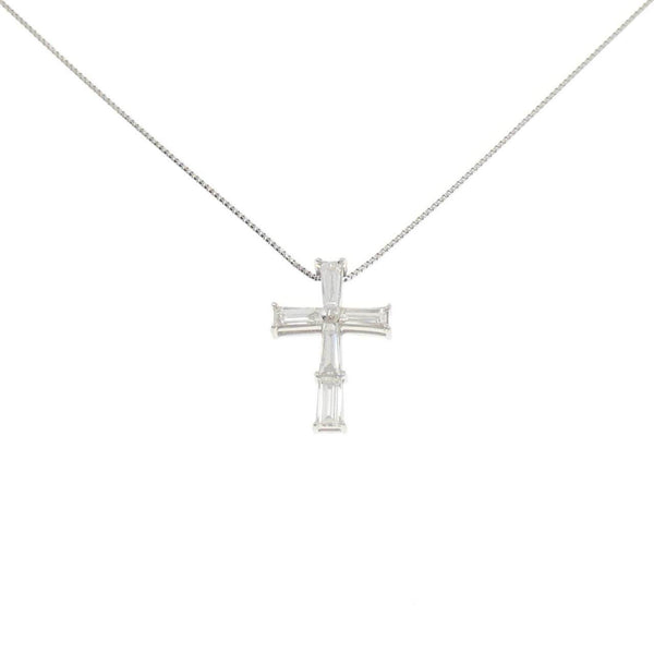 Platinum Diamond Cross Necklace
