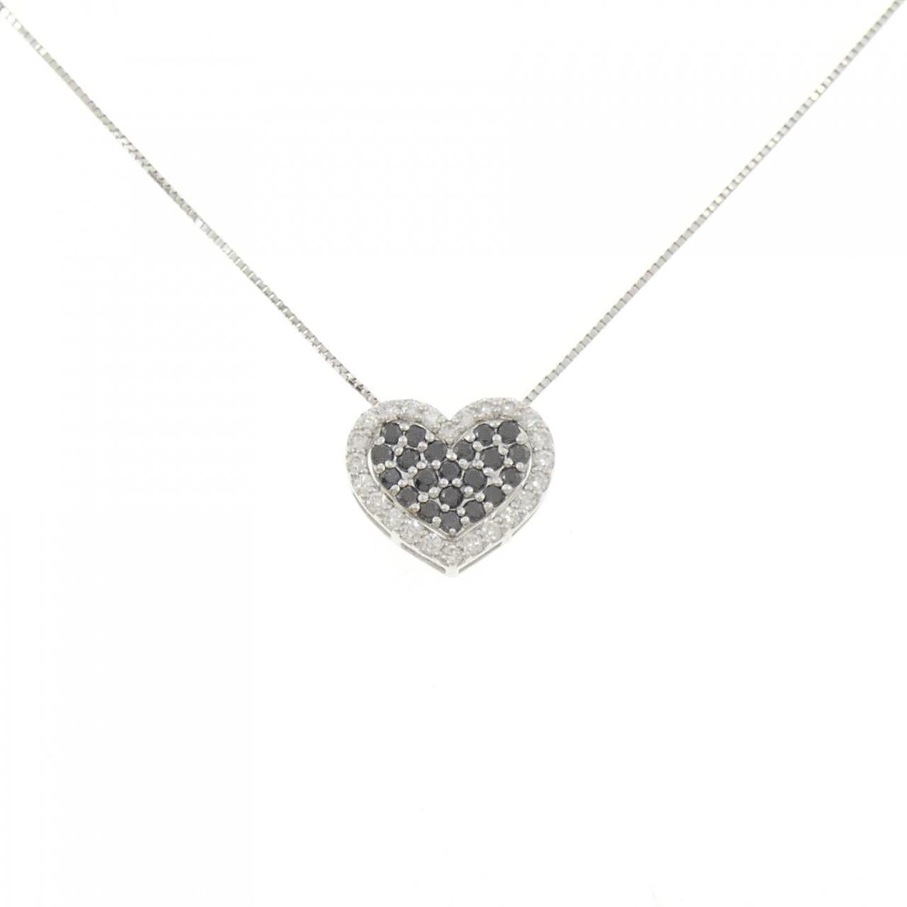 Au750 2way Heart Diamond Necklace