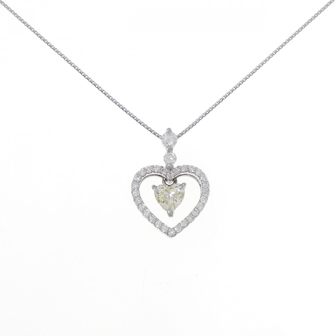 Platinum Diamond Heart Necklace