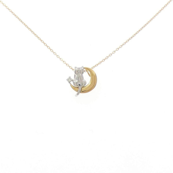 GSTV K24 Yellow Gold Pt999 Au750 Diamond Necklace