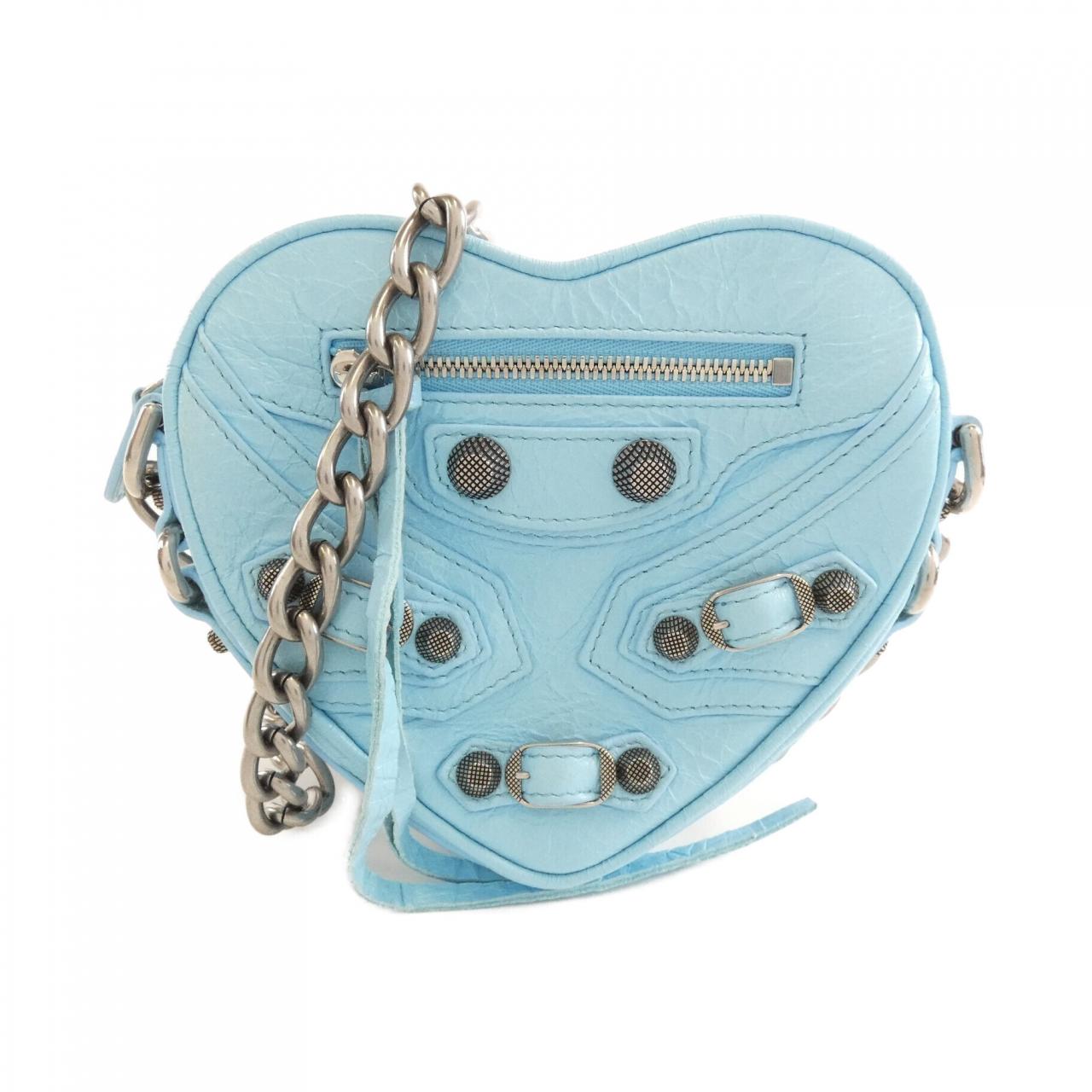 Balenciaga Le Cagole Heart Mini Lambskin Shoulder Bag