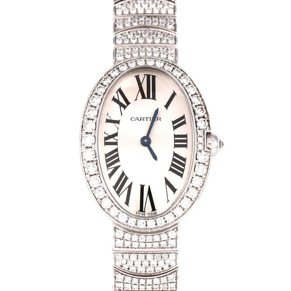 Cartier Baignoire White Gold Quartz