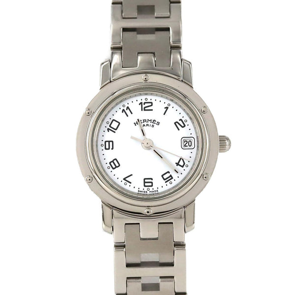 Hermes Clipper Stainless Steel Quartz Wristwatch