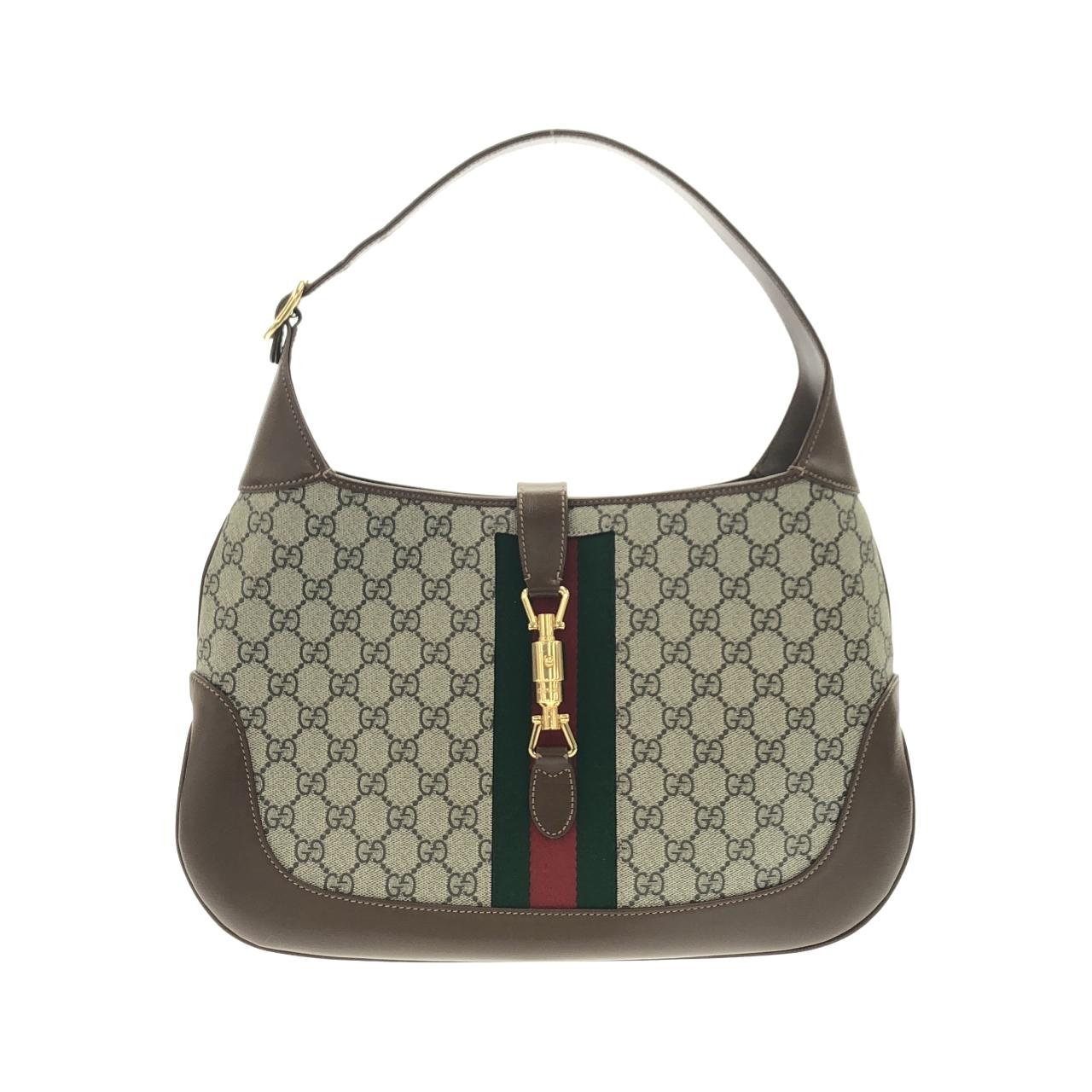 Gucci Jackie 1961 GG Supreme Canvas Leather Shoulder Bag