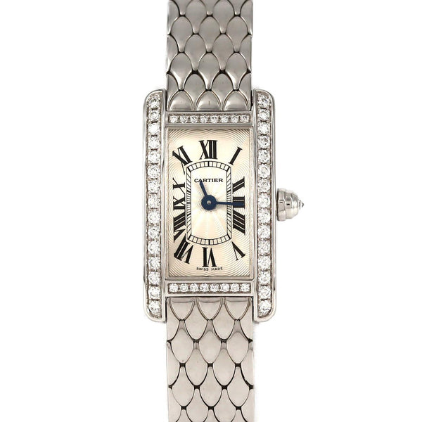 Cartier Mini Tank American White Gold Ladies