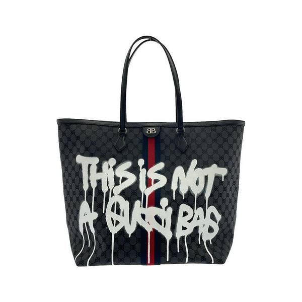 Balenciaga HACKER GRAFFITI Large Tote Bag Canvas Tote Bag