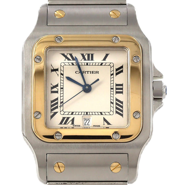 Cartier Santos Galbee Stainless Steel Yellow Gold Quartz