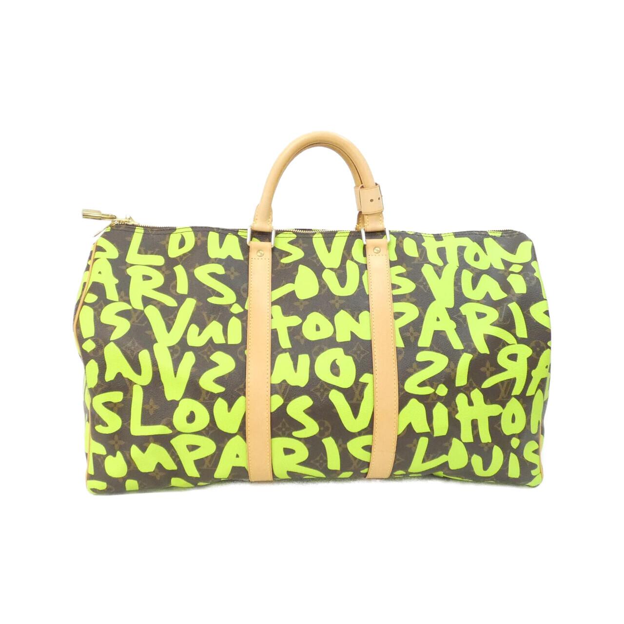 Louis Vuitton Monogram Graffiti Keepall Boston Bag
