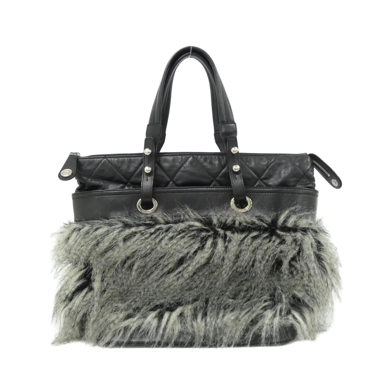 Chanel Paris-Biarritz Fake Fur Calf Tote Bag