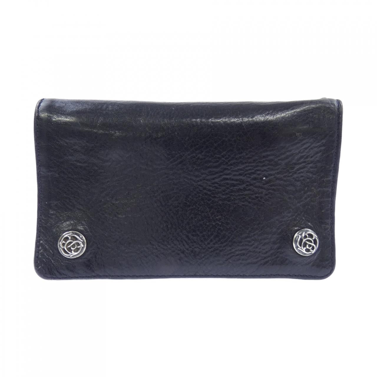 Chrome Hearts 1 ZIP BLK Floral Wallet