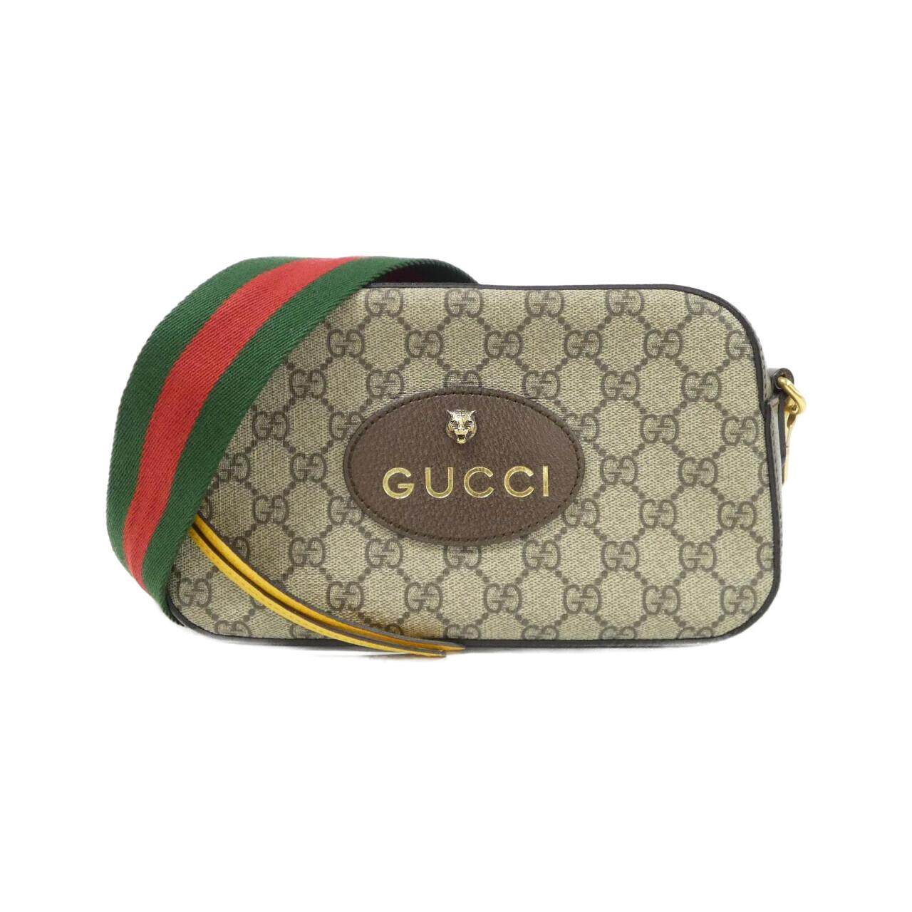 Gucci Neo Vintage GG Supreme Canvas Leather Shoulder Bag