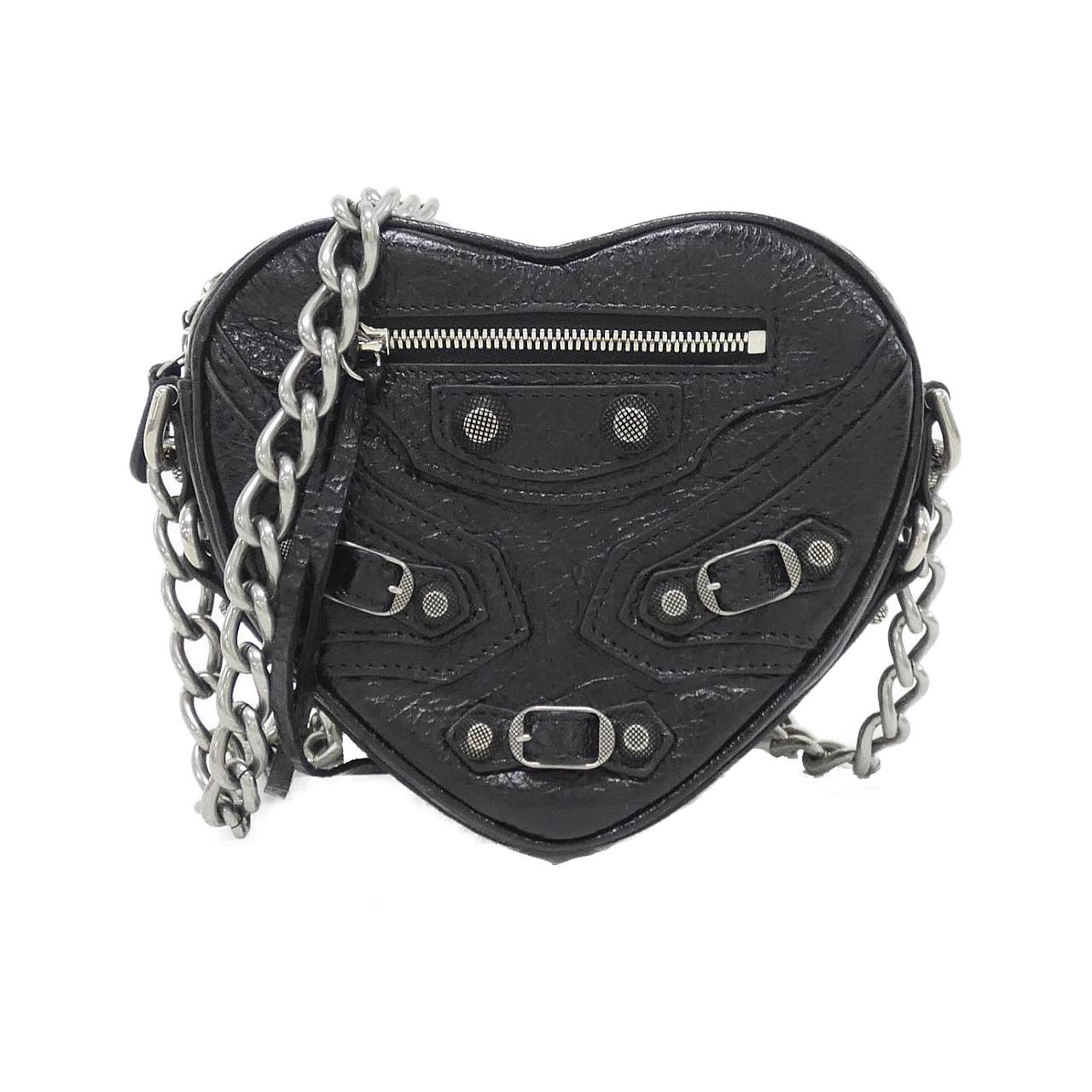 Balenciaga Le Cagole Heart Mini Lambskin Shoulder Bag