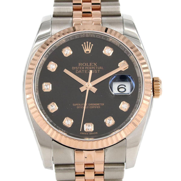 Rolex Datejust Stainless Steel Pink Gold Automatic
